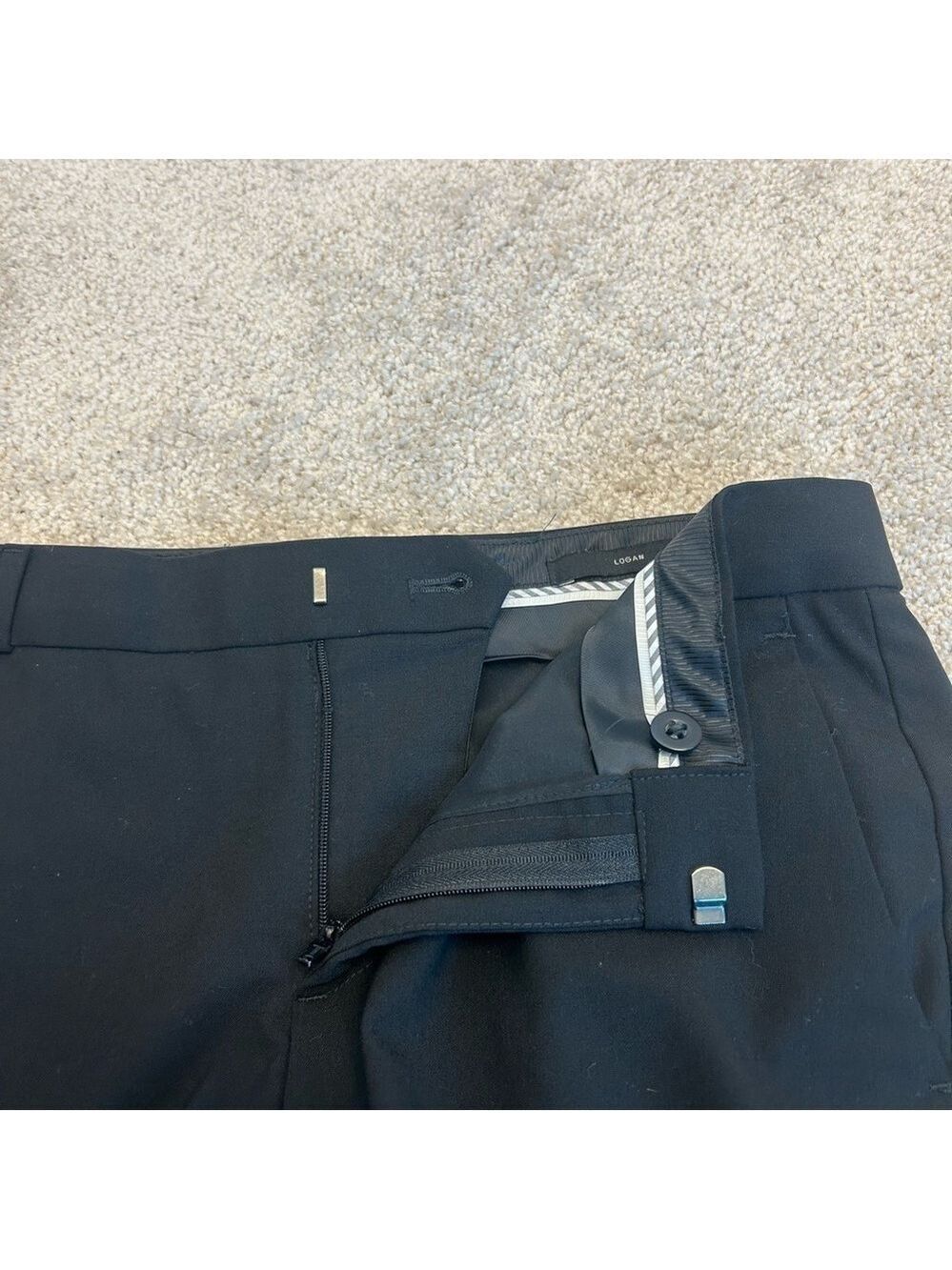 Banana Republic women’s black Wool Logan dress pants trousers fully lined Sz 4S - Picture 6 of 15